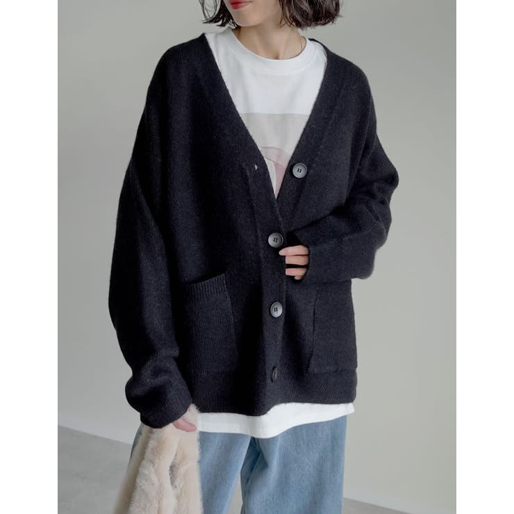 Re:EDIT [2025AW COLLECTION]もっちりニットベーシックカーディガン トップス shoplistselect-10440145 SHOPLIST サンプル画像3