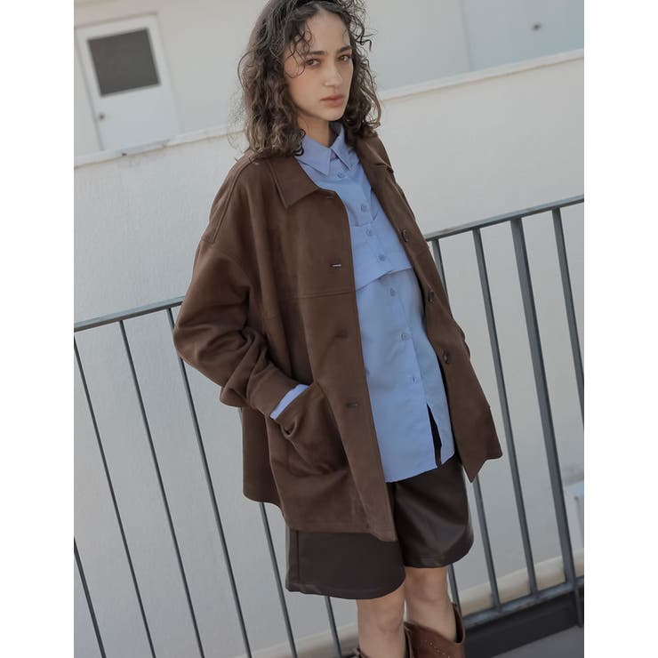 Re:EDIT [2025AW COLLECTION]フェイクスウェードシャツジャケット アウター(コート・ジャケットなど) shoplistselect-10440173 SHOPLIST サンプル画像2