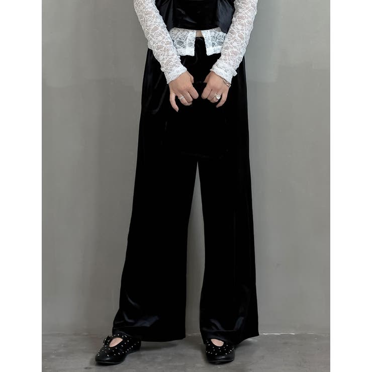 Re:EDIT [2025AW COLLECTION][低身長/高身長サイズ有]カットベロアドロストリラクシーパンツ パンツ・ズボン shoplistselect-10440103 SHOPLIST サンプル画像2