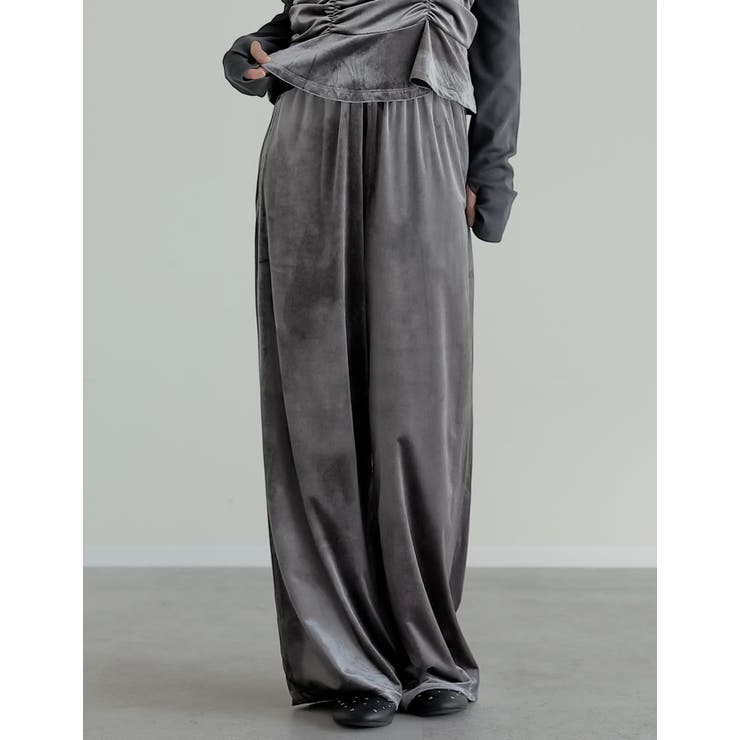 Re:EDIT [2025AW COLLECTION][低身長/高身長サイズ有]カットベロアドロストリラクシーパンツ パンツ・ズボン shoplistselect-10440103 SHOPLIST サンプル画像3