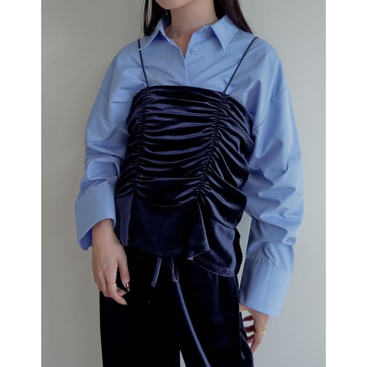 Re:EDIT [新色追加][2025AW COLLECTION]カットベロアシャーリングキャミソールビスチェ トップス shoplistselect-10440098 SHOPLIST サンプル画像2