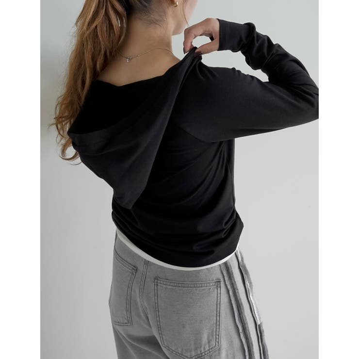 Re:EDIT フード付き長袖トップス トップス shoplistselect-10440093 SHOPLIST サンプル画像2