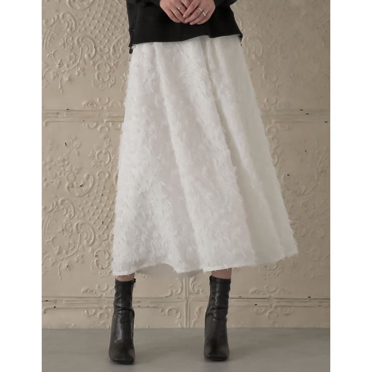 Re:EDIT [MEISM by Re:EDIT][2025AW COLLECTION][低身長サイズ有]ジャカードフリンジロングフレアスカート スカート shoplistselect-10440117 SHOPLIST サンプル画像3