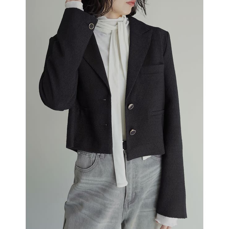 Re:EDIT [2025AW COLLECTION]ツイードクロップドテーラードジャケット アウター(コート・ジャケットなど) shoplistselect-10440132 SHOPLIST サンプル画像3