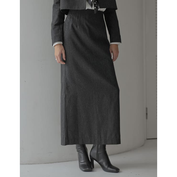 Re:EDIT [2025 WINTER COLLECTION][低身長サイズ有]微起毛ストライプタイトスカート スカート shoplistselect-10440120 SHOPLIST サンプル画像3