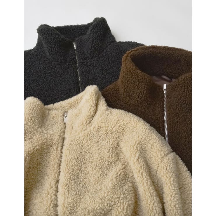 Re:EDIT [2025 WINTER COLLECTION]ボアドロスト付きダブルジップブルゾン アウター(コート・ジャケットなど) shoplistselect-10440181 SHOPLIST サンプル画像2
