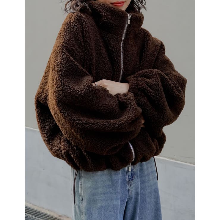 Re:EDIT [2025 WINTER COLLECTION]ボアドロスト付きダブルジップブルゾン アウター(コート・ジャケットなど) shoplistselect-10440181 SHOPLIST サンプル画像3