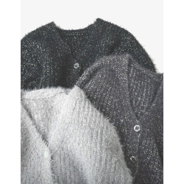 Re:EDIT [2025 WINTER COLLECTION]シャイニーミックスニットカーディガン トップス shoplistselect-10440091 SHOPLIST サンプル画像2