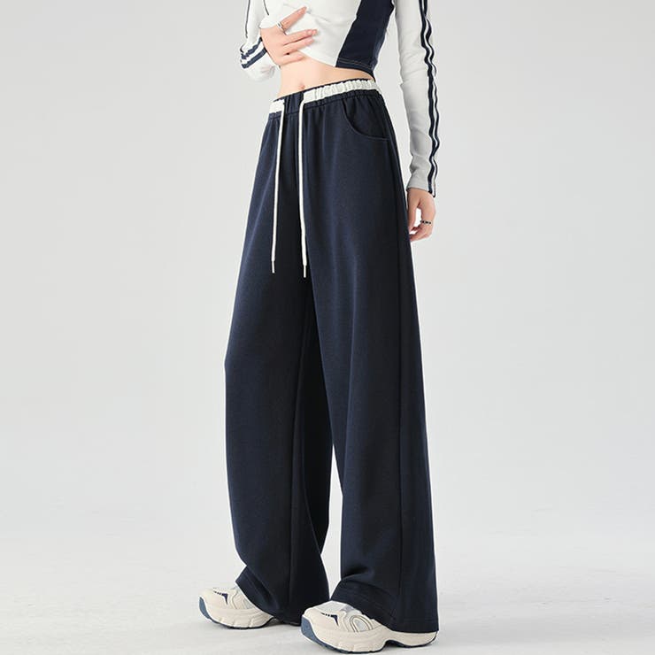 【10％OFFクーポン！6/11(木)1:59まで】Doux Belle ドロスト付きスウェットパンツ パンツ・ズボン