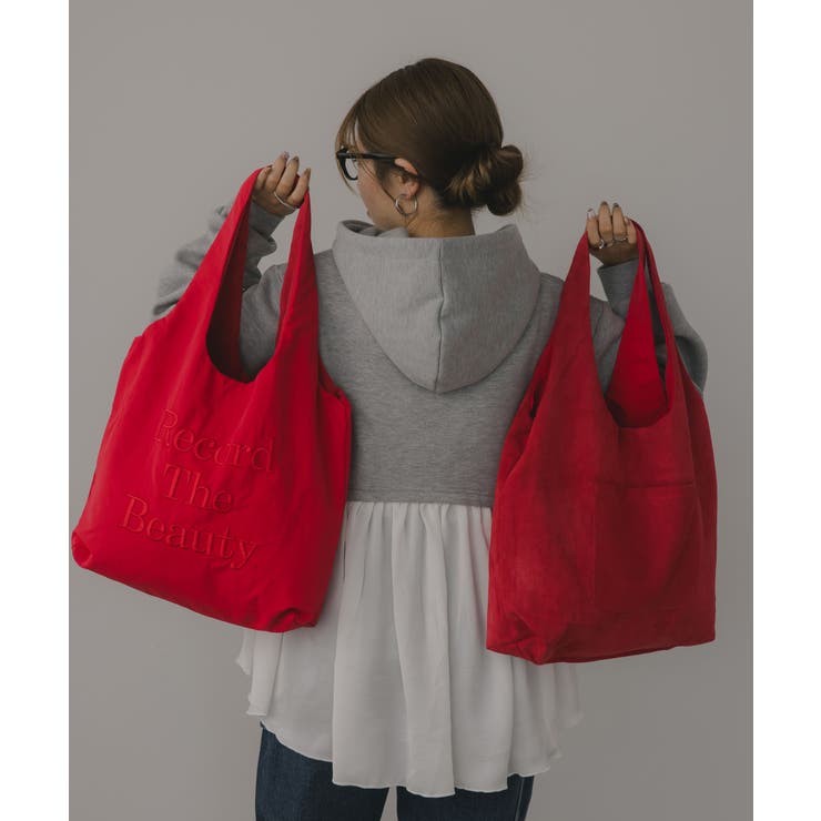 210nouve 【リバーシブル】ロゴ 刺繍 トートバッグ バッグ・鞄