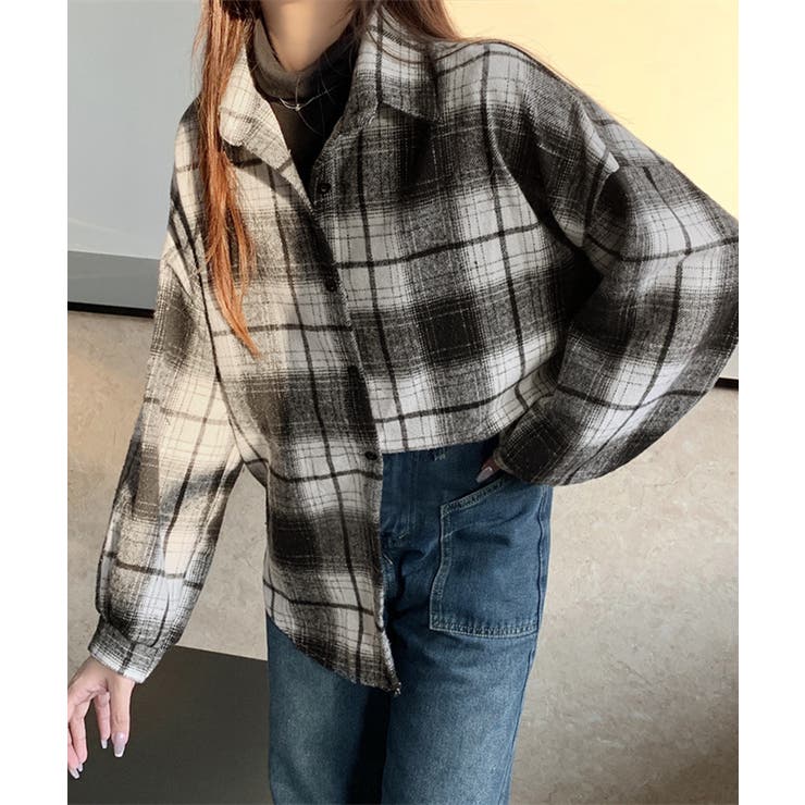 SUNSHINE CLOSET ビエラ起毛チェックシャツ 厚手ネルシャツ トップス shoplistselect-10440488 SHOPLIST サンプル画像2