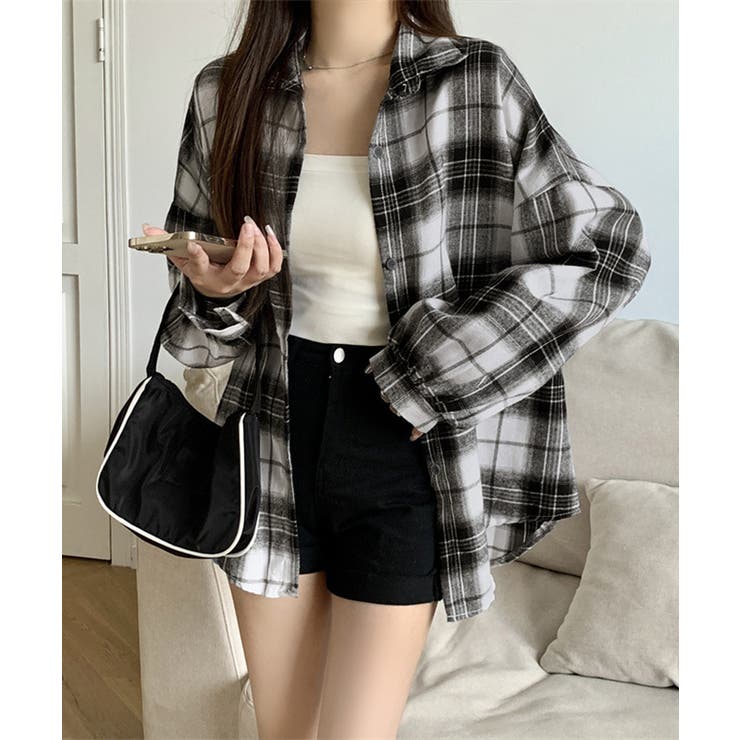 SUNSHINE CLOSET ビエラ起毛チェックシャツ 厚手ネルシャツ トップス shoplistselect-10440488 SHOPLIST サンプル画像3