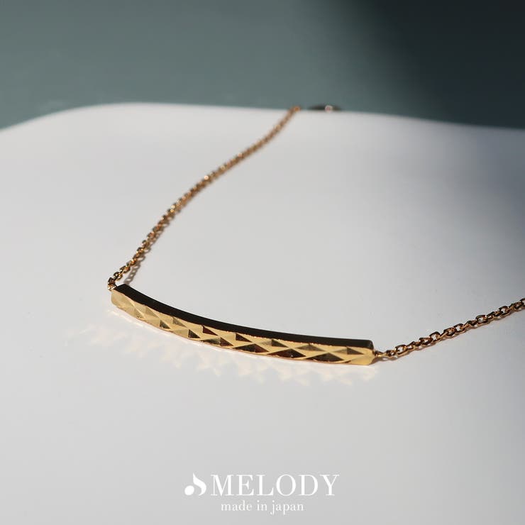 Melody Accessory ブレスレット 日本製 ゴールド ダイヤカット 地金 K18GP バー 華奢 結婚式 シンプル スキンジュエリー プレゼント 小ぶり プレゼント アクセサリー 大人 アクセサリー