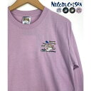 GROOVY STORE 【猫渕さん】ねこぶちさん ワンポイント 刺繍 ロンT トップス