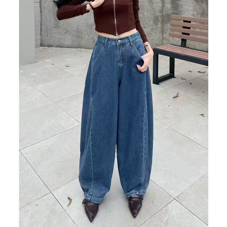 aimoha ワイドバルーンデニムパンツ パンツ・ズボン