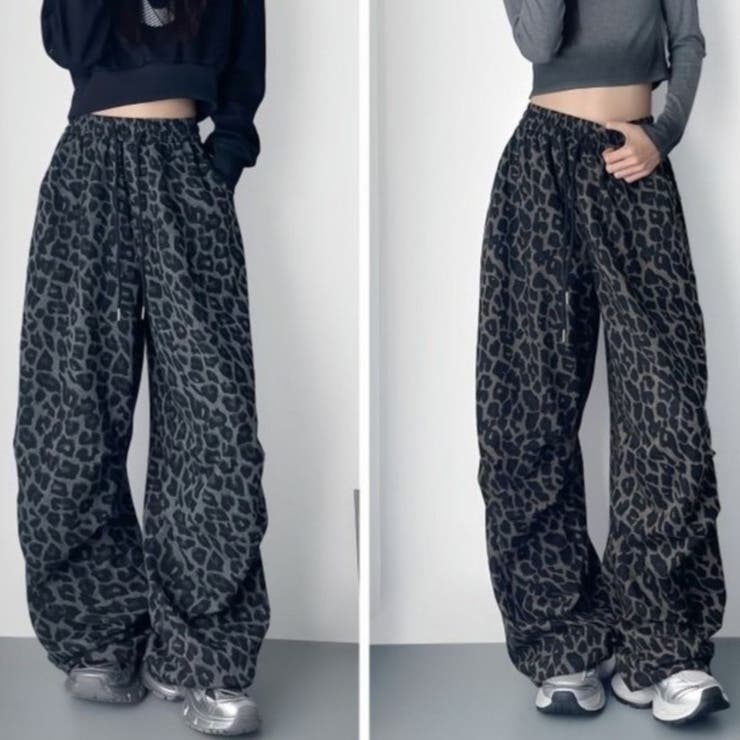 LETee レオパード柄ワイドパンツ パンツ・ズボン