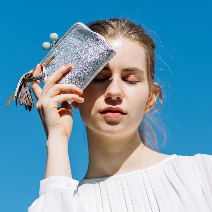 UNBILLION ペルケ perche / アクリル玉がま口2つ折り財布 財布