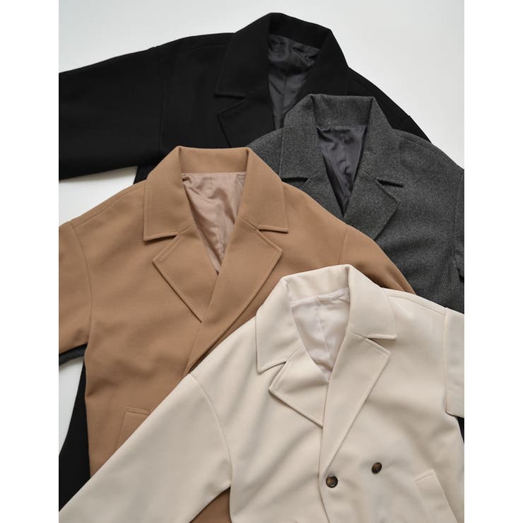 Re:EDIT サイドスリットロングチェスターコート アウター(コート・ジャケットなど) shoplistselect-10441882 SHOPLIST サンプル画像2