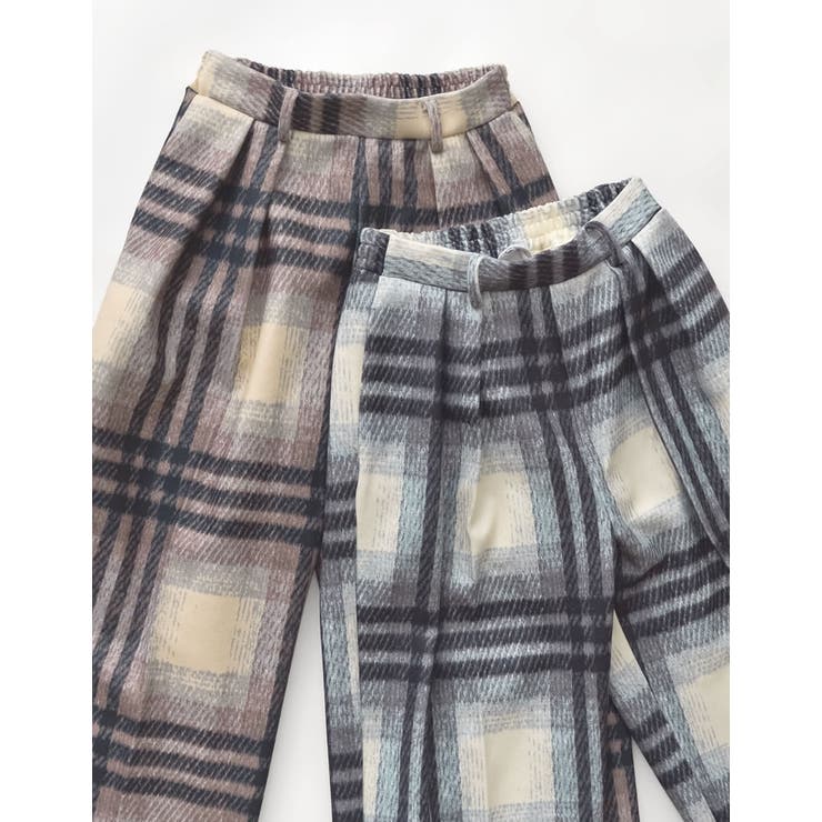 Re:EDIT 起毛ストレッチシャギーチェック柄ワイドパンツ パンツ・ズボン shoplistselect-10441873 SHOPLIST サンプル画像2