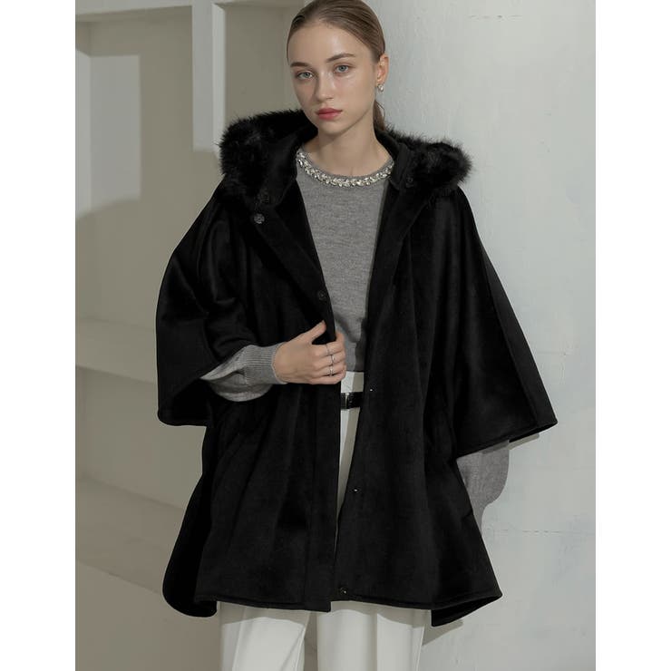 Re:EDIT [2025-26 WINTER COLLECTION][MEISM by Re:EDIT]リバーフーディーポンチョコート アウター(コート・ジャケットなど) shoplistselect-10441908 SHOPLIST サンプル画像2