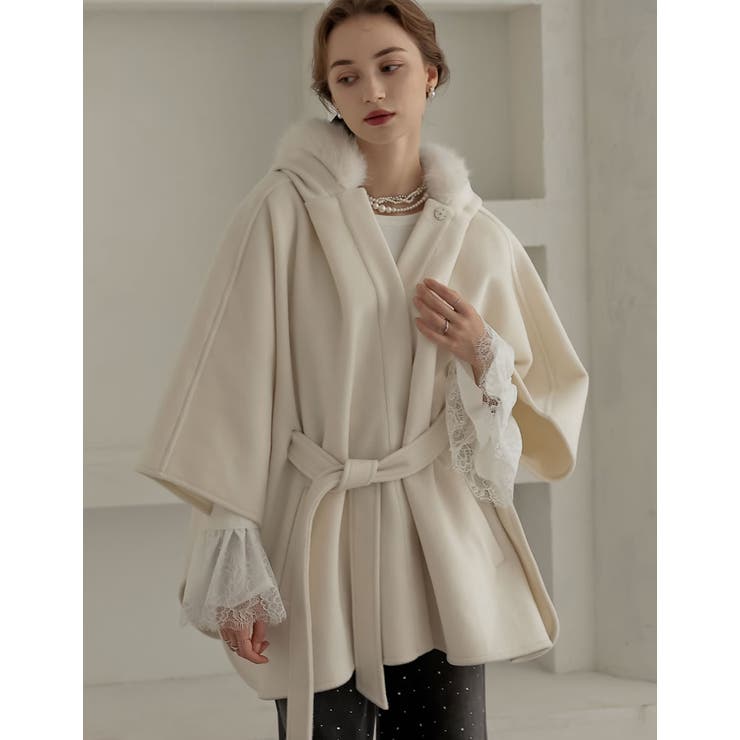 Re:EDIT [2025-26 WINTER COLLECTION][MEISM by Re:EDIT]リバーフーディーポンチョコート アウター(コート・ジャケットなど) shoplistselect-10441908 SHOPLIST サンプル画像3
