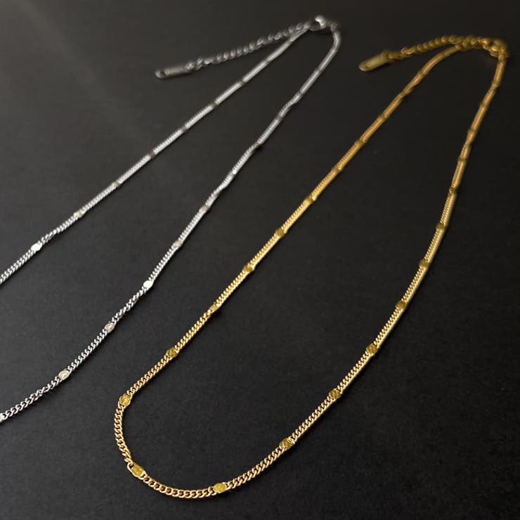 FACION フラットドットスリムステンレスチェーンネックレス アレルギー対応 チェーンネックレス 金属アレルギー つけっぱなし サージカルステンレス レディース チェーンのみ 華奢 細い アクセサリー