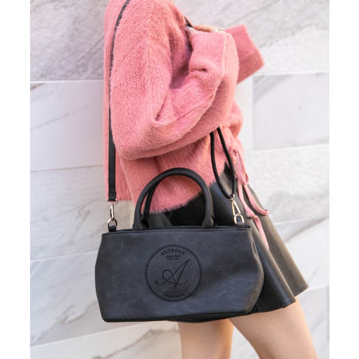 GORGE 《刺繍ロゴ×2WAY》アンティークレザー風デザイン◎大人可愛いミニトートバッグ バッグ・鞄