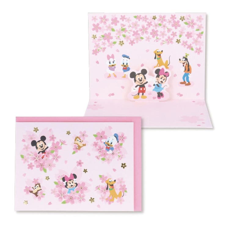 cinemacollection ディズニー グリーティングカード 多目的 立体カード DN桜にのって2 日本ホールマーク 春 メッセージカード グッズ 文房具