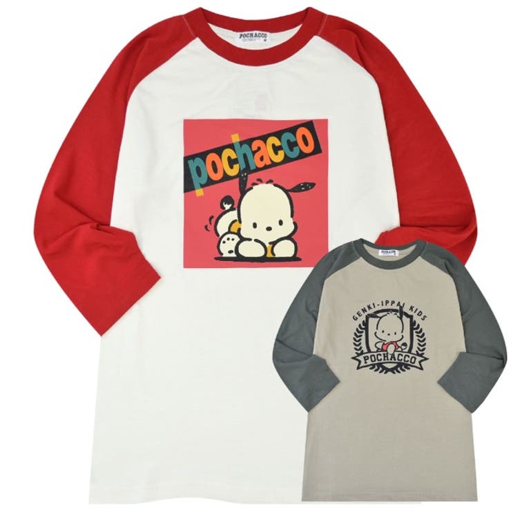 CharaBasket ポチャッコ Tシャツ 長袖 ロンT 七分袖 サンリオ キャラクターズ プリント ラグラン メンズ レディース トップス