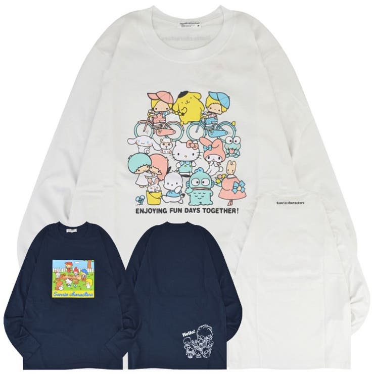 CharaBasket サンリオ キャラクターズ Tシャツ 長袖 ロンT プリント メンズ レディース トップス