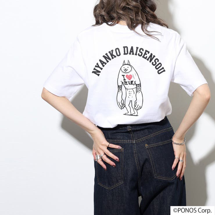 【10％OFFクーポン！7/26(日)1:59まで】CharaBasket にゃんこ大戦争 Tシャツ 半袖 プリント アイラブさば ポケット付き トップス メンズ レディース トップス