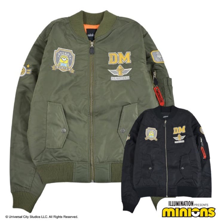 CharaBasket ミニオン MA-1 ジャケット アウター 春秋冬 ミニオンズ ワッペン アウター(コート ジャケットなど)