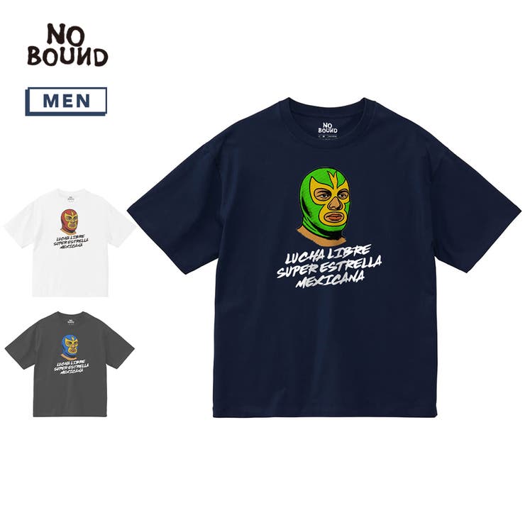 printrium NOBOUND（ノーバウンド） 半袖Tシャツ ロゴ キャラクター イラスト プリント ボックスシルエット カットソー メンズ ユニセックス トップス
