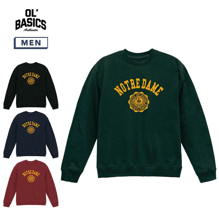 【10％OFFクーポン！2/10(火)1:59まで】printrium Ol' Basics（オール・ベーシックス） トレーナー スウェット カレッジロゴ プリント 裏毛 トップス メンズ ユニセックス トップス