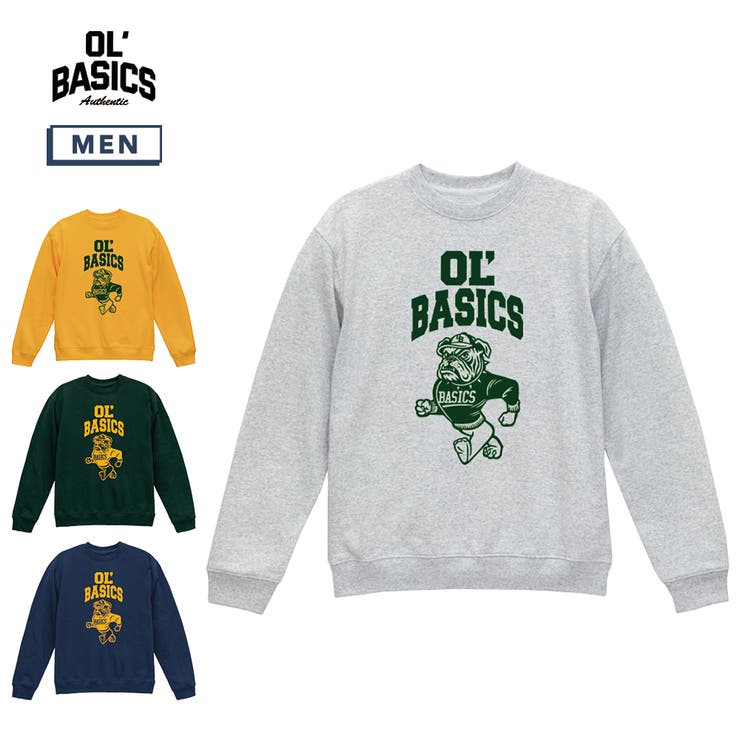 【10％OFFクーポン！2/10(火)1:59まで】printrium Ol' Basics（オール・ベーシックス） トレーナー スウェット ブルドッグイラスト プリント 裏毛 トップス メンズ ユニセックス トップス