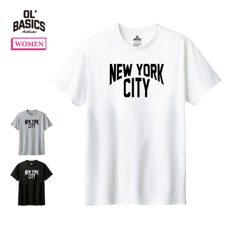 printrium Ol' Basics（オール・ベーシックス） 半袖Tシャツ NEW YORK CITY ロゴ プリント 5.6オンス トップス カットソー レディース トップス