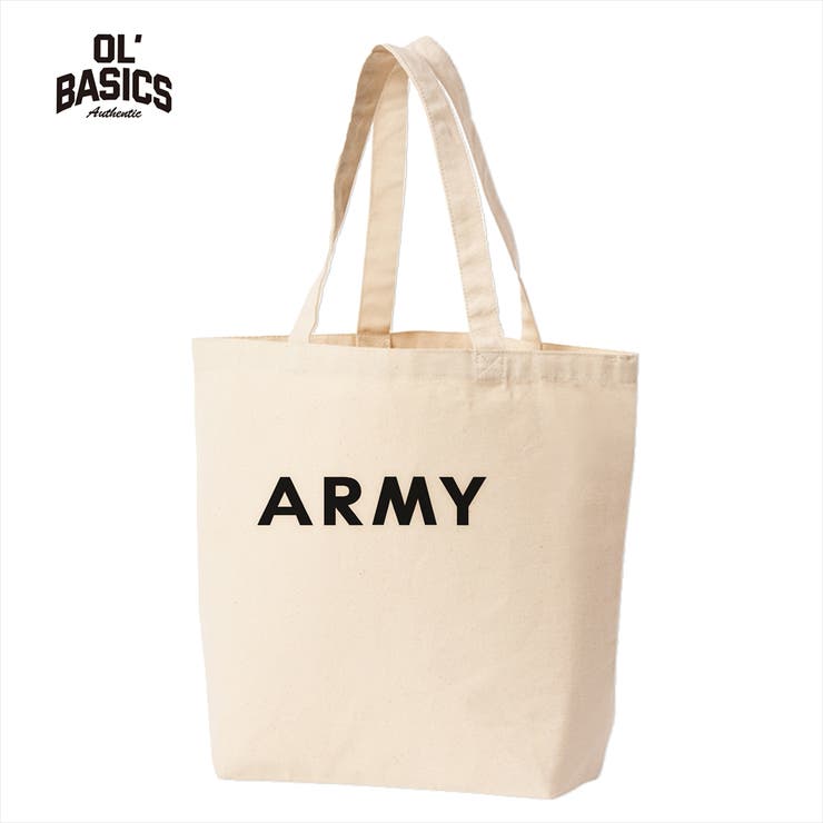 printrium Ol' Basics（オール・ベーシックス） トートバッグ キャンバス ARMY ロゴ プリント 鞄 BAG アメカジ ミリタリー メンズ レディース ユニセックス Sサイズ バッグ・鞄