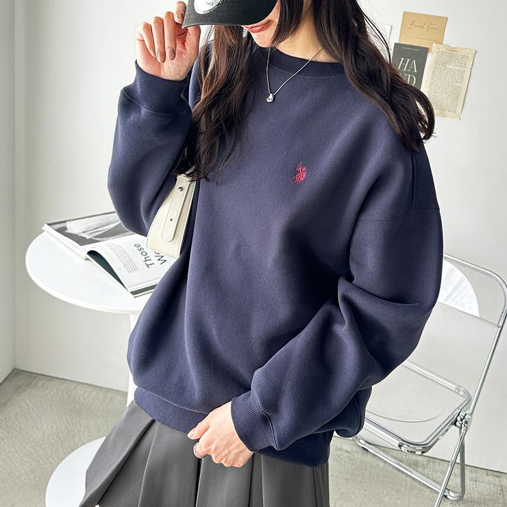 正規品♡裏毛プルオーバー♡ネイビー　スウェット　ロゴ 楽天市場】裏起毛 スウェット（カラーネイビー）（スウェット