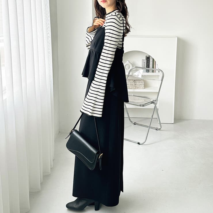 GeeRA 楽ちん！ペプラムキャミワンピース ワンピース・ドレス - Image 3