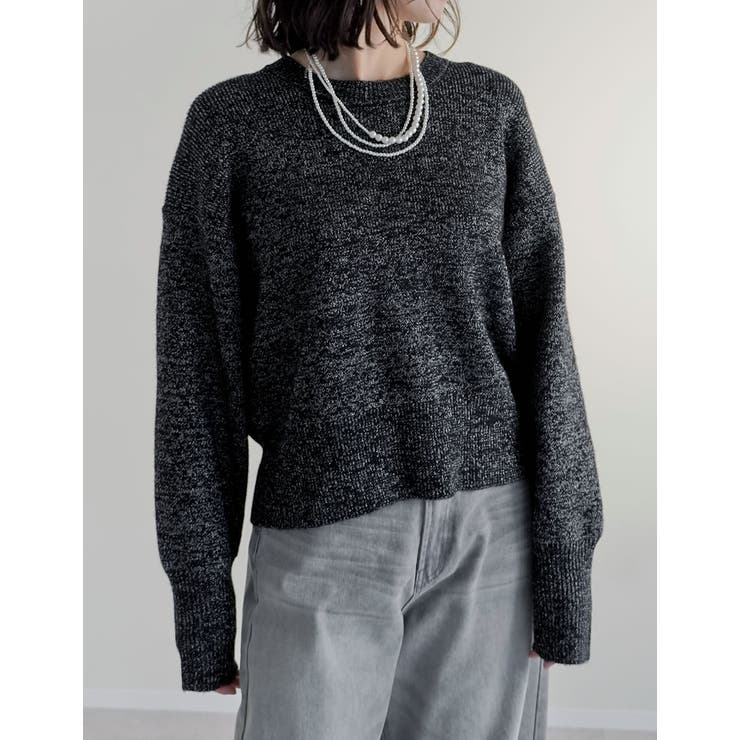 Re:EDIT クルーネックラメニットトップス トップス shoplistselect-10445325 SHOPLIST サンプル画像3