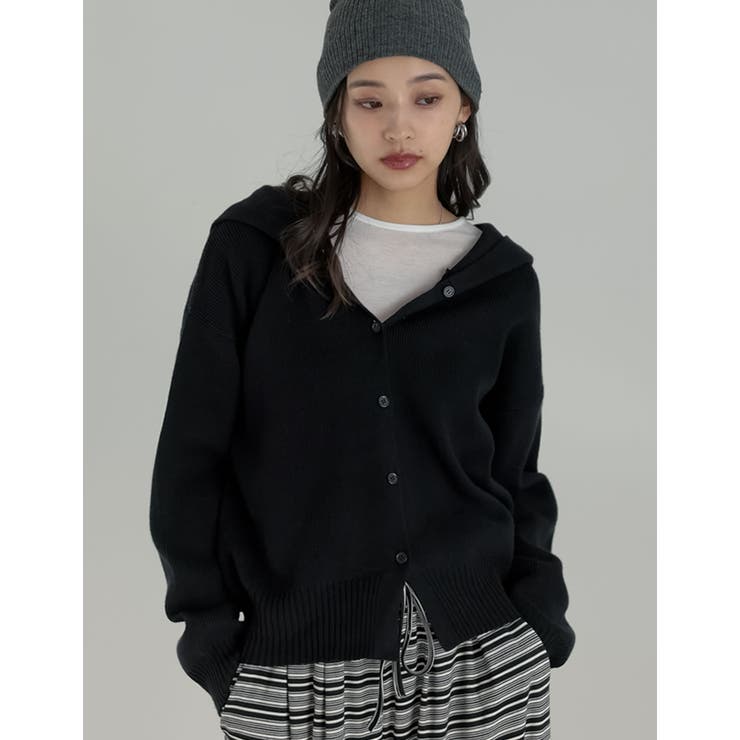 Re:EDIT ニットフーディカーディガン トップス shoplistselect-10445327 SHOPLIST サンプル画像3
