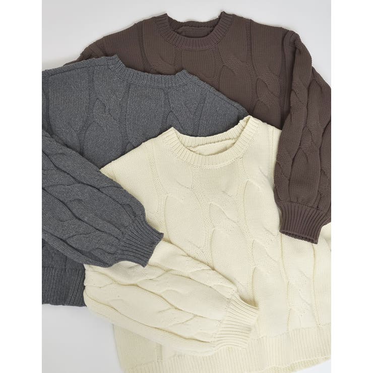 Re:EDIT ケーブルショート丈トップス トップス shoplistselect-10445324 SHOPLIST サンプル画像2