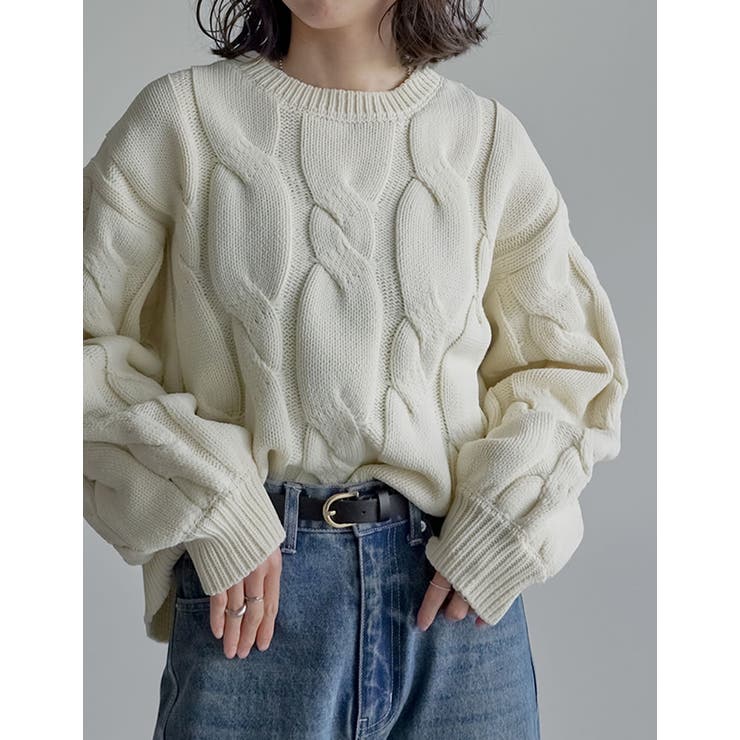 Re:EDIT ケーブルショート丈トップス トップス shoplistselect-10445324 SHOPLIST サンプル画像3