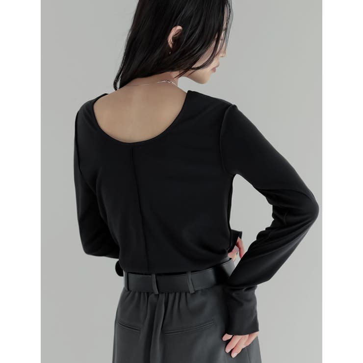 Re:EDIT [大きいサイズ有][前後2WAY]裏微起毛バックオープントップス トップス shoplistselect-10445319 SHOPLIST サンプル画像3