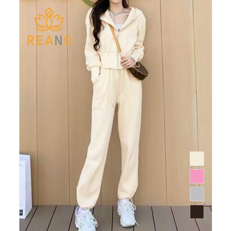 aimoha ショート丈ジップパーカー&イージーパンツ セットアップ ...(4.0)