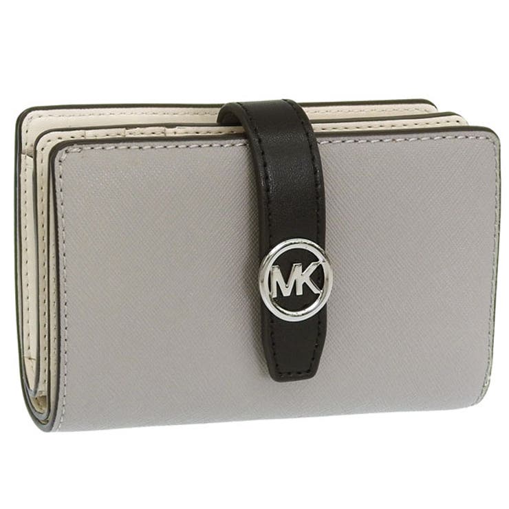 【10％OFFクーポン！2/23(月)1:59まで】Riverall MICHAEL KORS マイケルコース 財布 レディース 二つ折り財布 アウトレット レザー グレー 35T5SGRE8T-035 MICHAEL KORS 財布