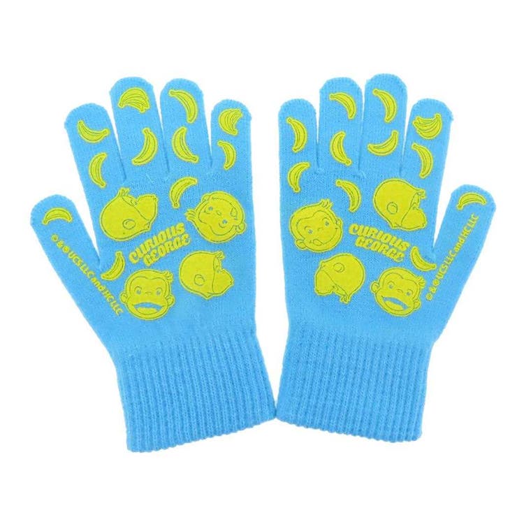 【10％OFFクーポン！本日実施中】cinemacollection【KIDS】 おさるのジョージ 手袋 軍手 にっこりいっぱい 丸眞 子供 キッズ ウォーマー雑貨 絵本キャラクター グッズ バス・トイレ・掃除洗濯