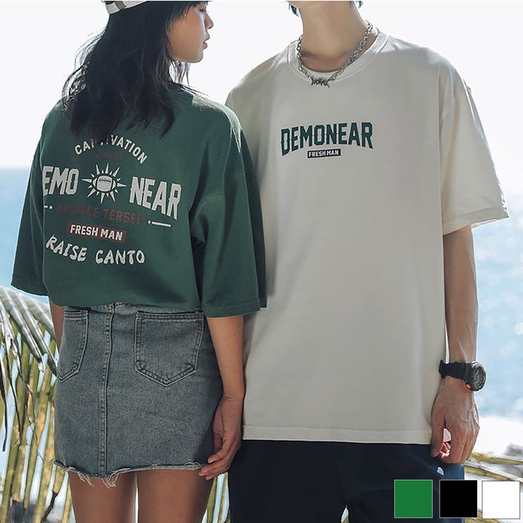 【10％OFFクーポン！3/26(木)1:59まで】HOOK HOOK- アメカジロゴプリント半袖tシャツ カジュアル ユニセックス 韓国 韓国ファッション ストリート系 柄シャツ スニーカー ワイドパンツ 半袖シャツ メンズ 大きいサイズ ビッグシルエ