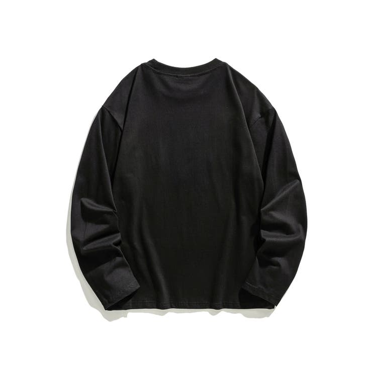 HOOK ロンT【HOOK】アメカジロゴプリントロングTEE ユニセックス 韓国ファッション ストリート系 春服 夏服 秋服 冬服 春夏秋冬 長袖 メンズ オラオラ系 大きいサイズ オーバーサイズ ロンT ビッグシルエット お兄系 トップス