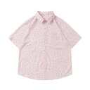 HOOK HOOK- 個性派 古着風総柄ビッグオーバーシャツ レオパード柄 韓国ファッション ストリート系 春服 オラオラ系 オーバーサイズ ビッグシルエット ストリート系 大きいサイズ 夏 半袖 メンズ【SS】 トップス